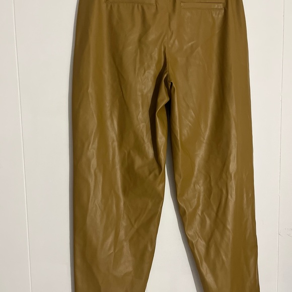 A New Day Brown Pleather Trousers Pants Faux Leather New Tags Size 6 - Picture 15 of 16